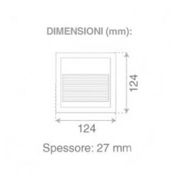 Faretto Led segnapasso quadrato bianco 2W da esterno V-TAC VT-1152 SKU 1320  1321